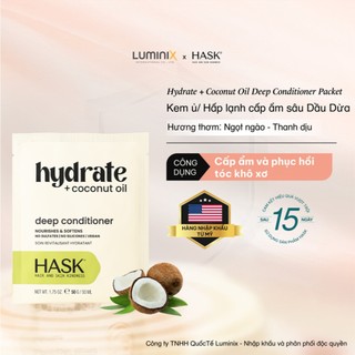 Kem Ủ Tóc HASK Coconut Oil Chiết Xuất Dầu Dừa 50ml - Cấp Ẩm Chuyên Sâu, Phục Hồi Tóc Xơ Nát Gãy,Tăng Độ Đàn Hồi[33308AA]