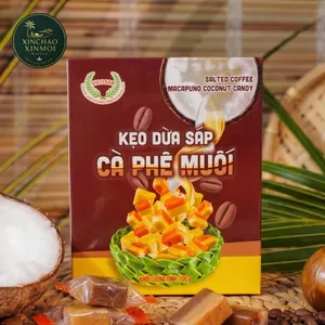 Kẹo dừa sáp cà phê muối VICOSAP - Đặc sản Trà Vinh (Hộp 100g)