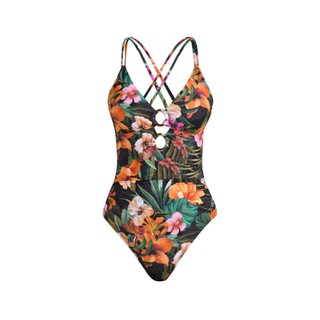 Size 16/Bikini 1 mảnh,đồ bõi liền thân đi biển nữ họa tiết hoa sang chảnh,tôn dáng,che bụng,sẵn đệm ngực hàng cao cấp