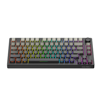 Bàn Phím Cơ DareU EK75 Pro Cloudy Aqua - 3 Chế Độ Kết Nối, Gasket Mount, LED RGB, Núm Xoay Đa Năng