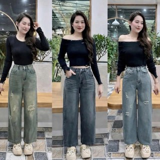 Quần Suông Ống Rộng Cạp Trước Khoá Sau Chun Dễ Mặc,Năng Động , Cá Tính