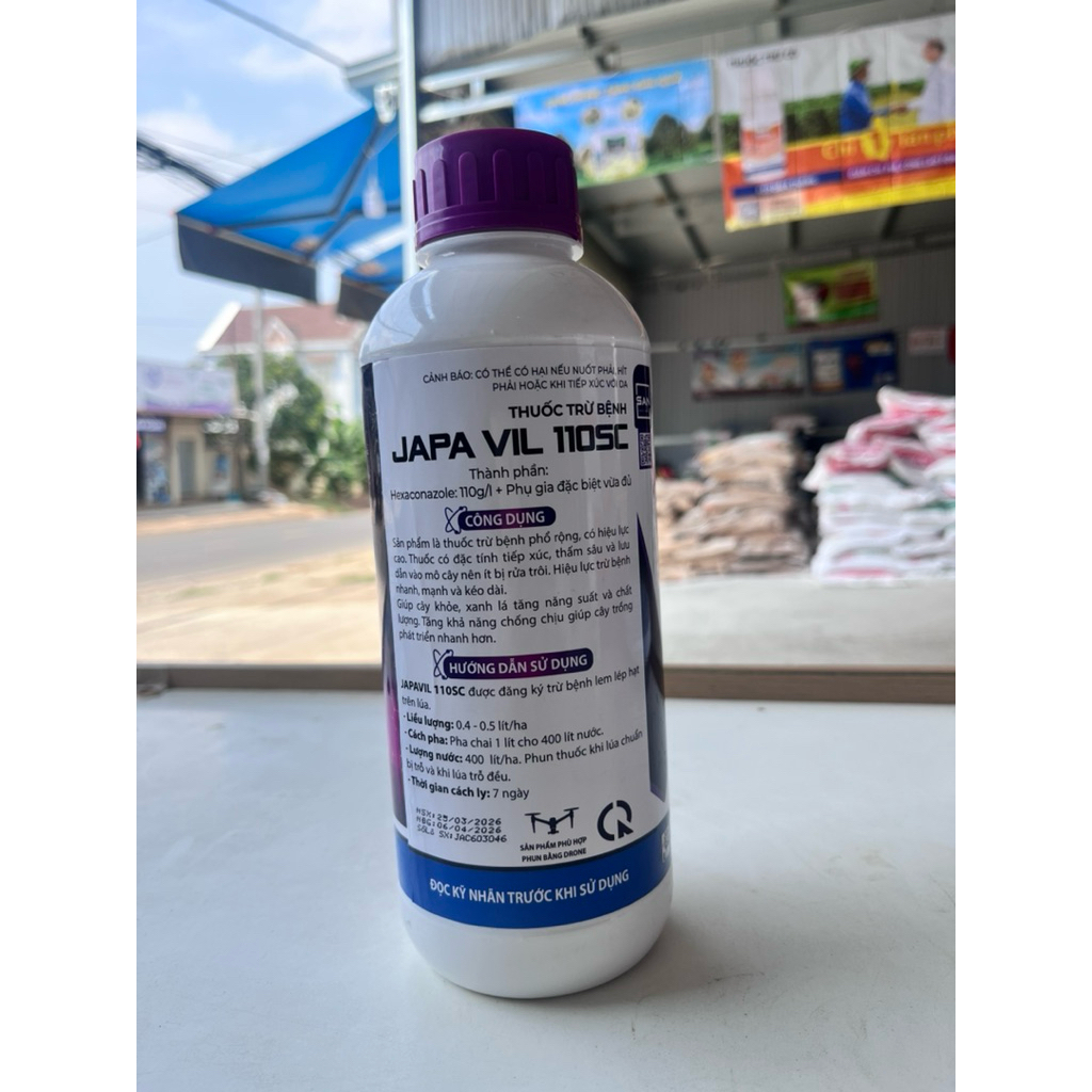 JAPAVIL 110SC- Hexaconazole 110 -phòng nấm bệnh, hỗ trợ già lá mở lá chặn đọt