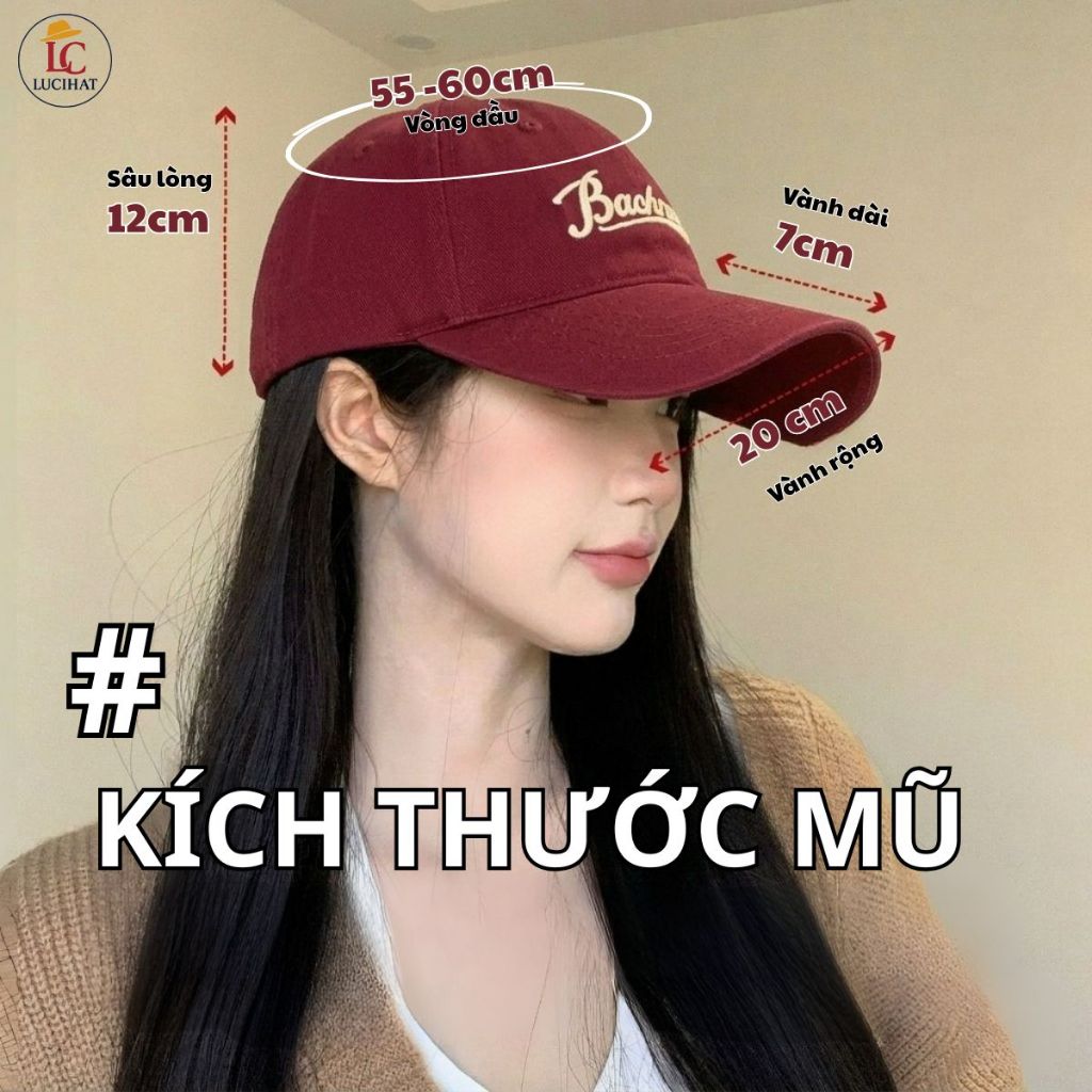 Mũ lưỡi trai nam nữ Bachnow form mềm, nón lưỡi trai vải cotton dày dặn, size to phù hợp nam nữ