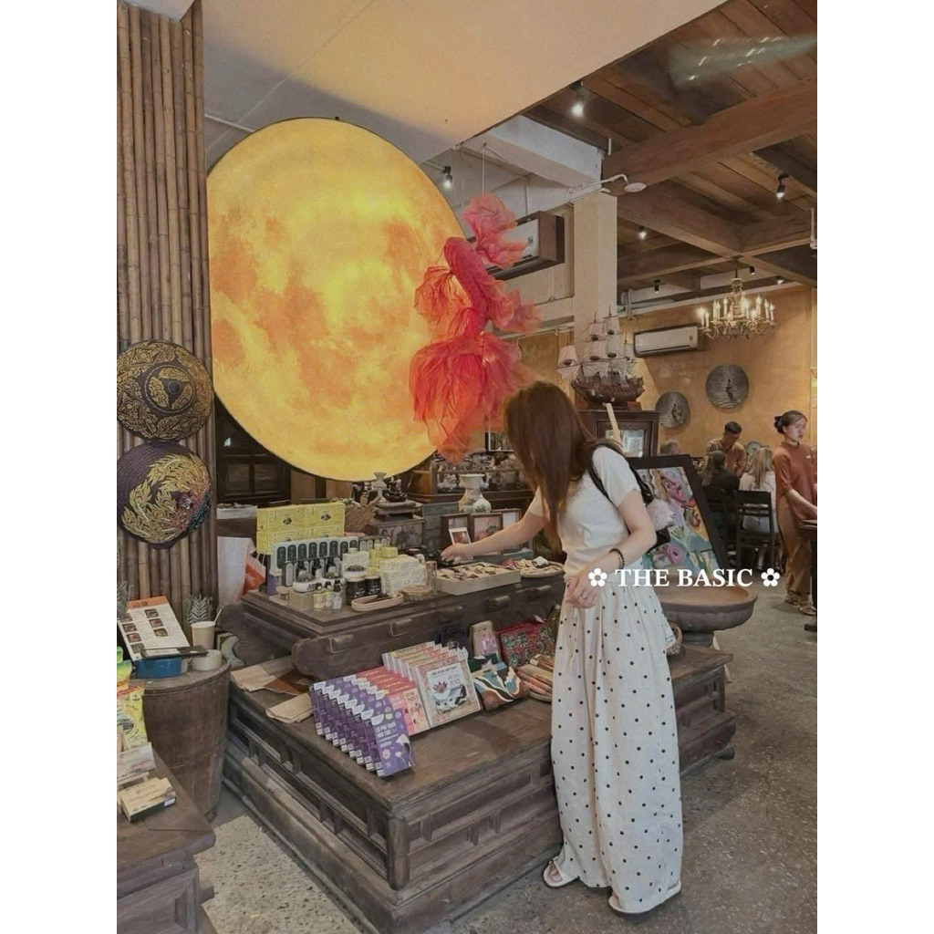 [𝐒𝐮𝐙𝐲] Quần Xuông Chấm Bi Chất Linen Me.Studio QCCC (Dài 96 Rộng 35cm)
