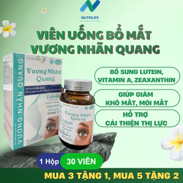 Viên uống bổ mắt Vương Nhãn Quang - Giảm mỏi mắt, mờ mắt, khô mắt & Tăng cường thị lực Hộp 30 Viên