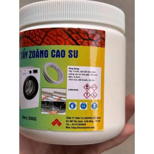 Bột tẩy roăng, zoăng, ron cao su - Dùng cho tẩy vệ sinh máy giặt, tủ lạnh