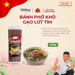 Bánh Phở Khô Gạo Lức Tím 200g - Chay Mặn Đều Dùng Được - TiPiKay Shop