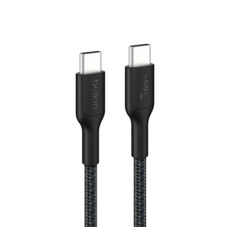 Cáp sạc nhanh Belkin USB Type C - C công suất 60W vỏ dù 1M chuẩn Apple PD siêu bền truyền dữ liệu bảo hành 2 năm