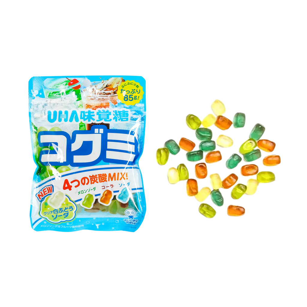 Kẹo dẻo UHA KOGUMI hỗn hợp vị trái cây và nước giải khát gói 128g - Nhập Khẩu Nhật Bản