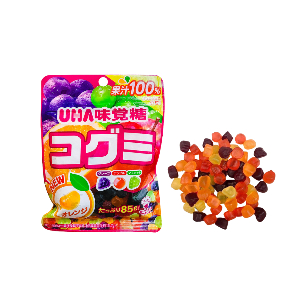 Kẹo dẻo UHA KOGUMI hỗn hợp vị trái cây và nước giải khát gói 128g - Nhập Khẩu Nhật Bản