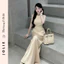 Váy Dài Sát Nách Lụa Satin Dáng Suông Sang Trọng Jolie