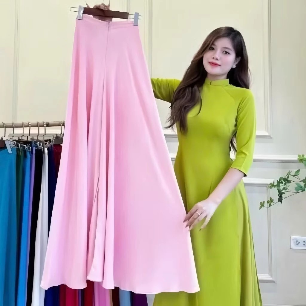 Áo Dài Chất Liệu Gấm Hoa Cao Cấp Họa Tiết Thêu Thủ Công Tỉ Mỉ - G27