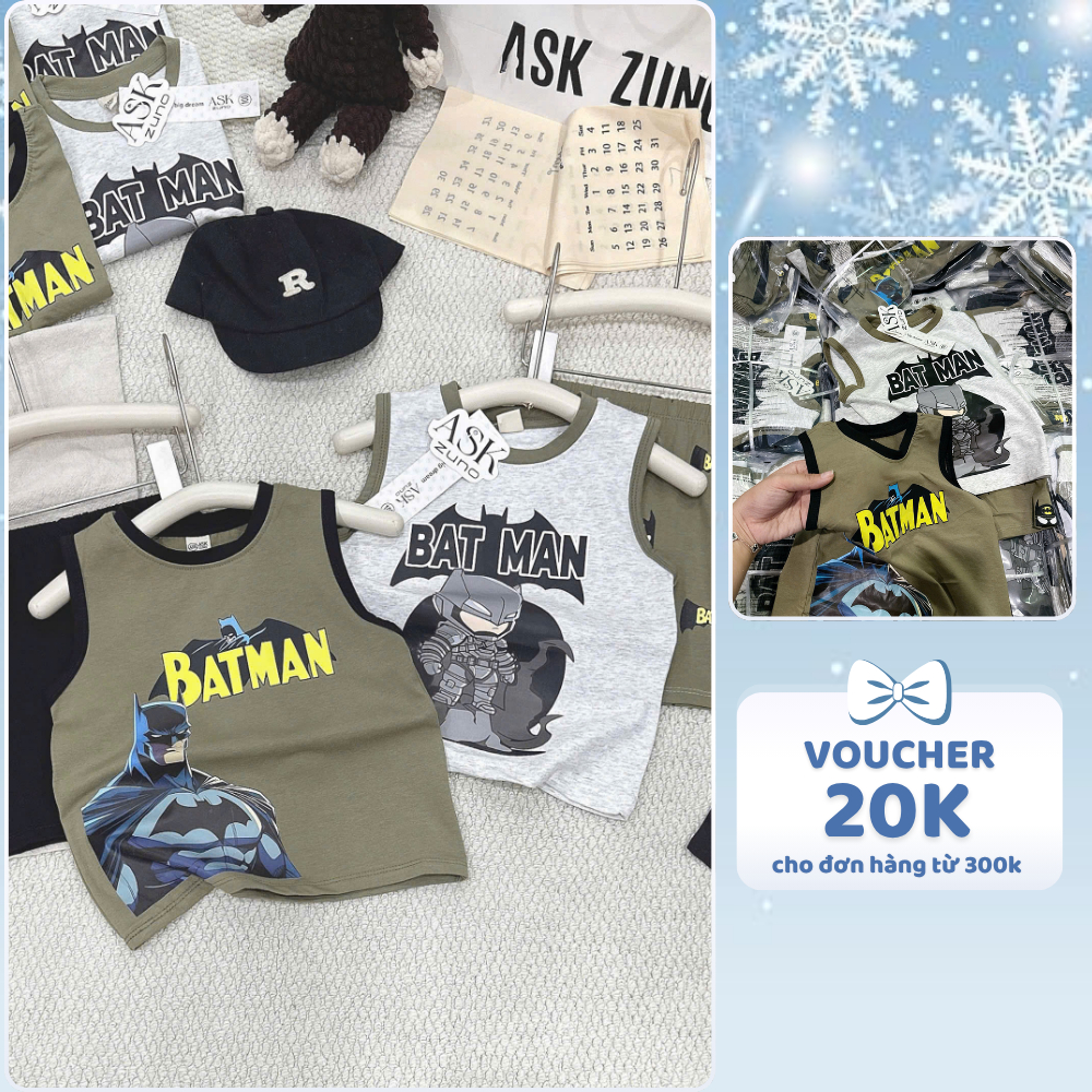 [À ƠI SHOP] A63- set 2 bộ ba lỗ batman 2 màu- a100.360