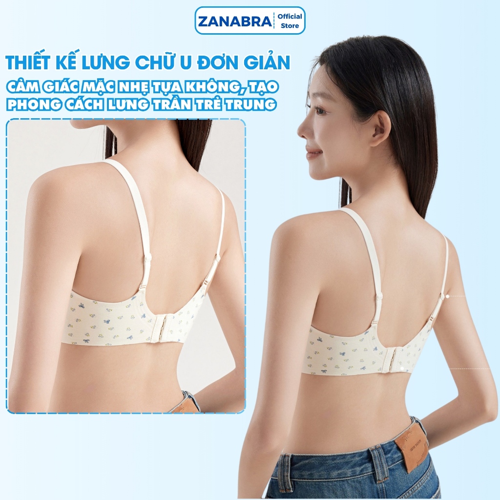 [ MỚI 2026 ] Áo Ngực Không Gọng Đúc Su Phối Ren Dễ Thương, Áo Lót Mút Mỏng 1.5Cm Nâng Ngực Tự Nhiên ZANABRA A1846