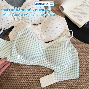 Áo Ngực Không Gọng Đúc Su Phối Ren Dễ Thương, Áo Lót Mút Mỏng 1.5Cm Nâng Ngực Tự Nhiên ZANABRA A1846