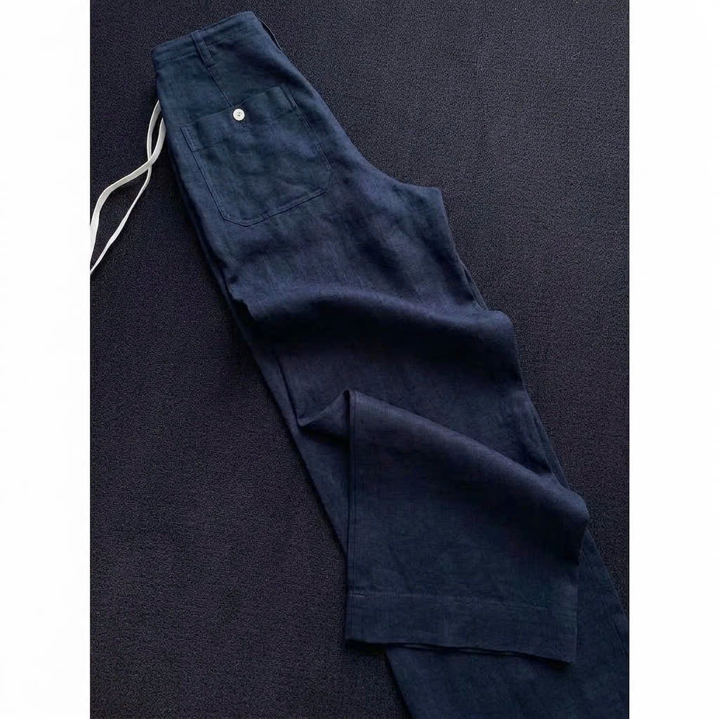 𝗡𝗼𝗿𝗮 - Quần Linen TƯNG  nữa chun dáng xuông