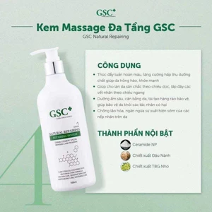 Kem Massage Đa Tầng GSC Natural Repairing (500ml)