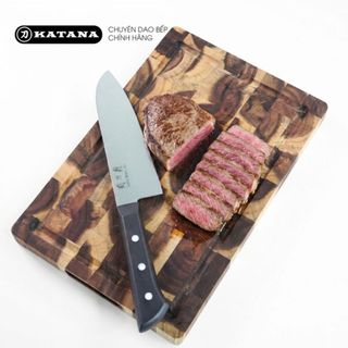 Thớt gỗ Acacia cao cấp KATANA loại dày 2.5cm KA00 - Thớt gỗ tràm hình chữ nhật 200x300x25mm