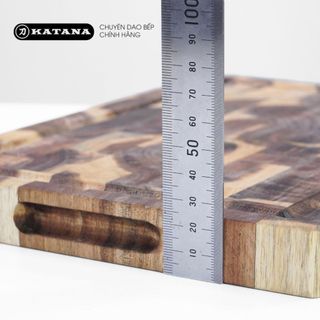 Thớt gỗ Acacia cao cấp KATANA loại dày 2.5cm KA00 - Thớt gỗ tràm hình chữ nhật 200x300x25mm
