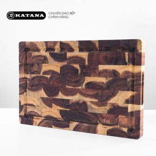 Thớt gỗ Acacia cao cấp KATANA loại dày 2.5cm KA00 - Thớt gỗ tràm hình chữ nhật 200x300x25mm