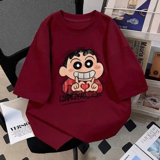 Áo Thun Phông Nam Nữ KONOVA Tay Lỡ Form Rộng In Hình Shin Tim Chất Liệu Cotton