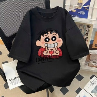 Áo Thun Phông Nam Nữ KONOVA Tay Lỡ Form Rộng In Hình Shin Tim Chất Liệu Cotton