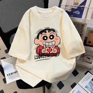Áo Thun Phông Nam Nữ KONOVA Tay Lỡ Form Rộng In Hình Shin Tim Chất Liệu Cotton