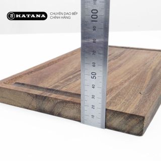 Thớt gỗ Acacia ghép ngang cao cấp KATANA loại dày 2cm KAN00 - Thớt gỗ tràm hình chữ nhật 260x180x20mm