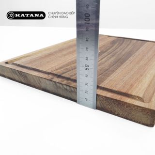 Thớt gỗ Acacia ghép ngang cao cấp KATANA loại dày 2cm KAN01 - Thớt gỗ tràm hình chữ nhật 320x240x20mm