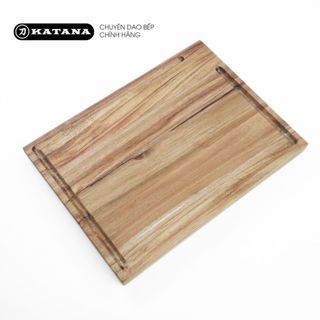 Thớt gỗ Acacia ghép ngang cao cấp KATANA loại dày 2cm KAN01 - Thớt gỗ tràm hình chữ nhật 320x240x20mm