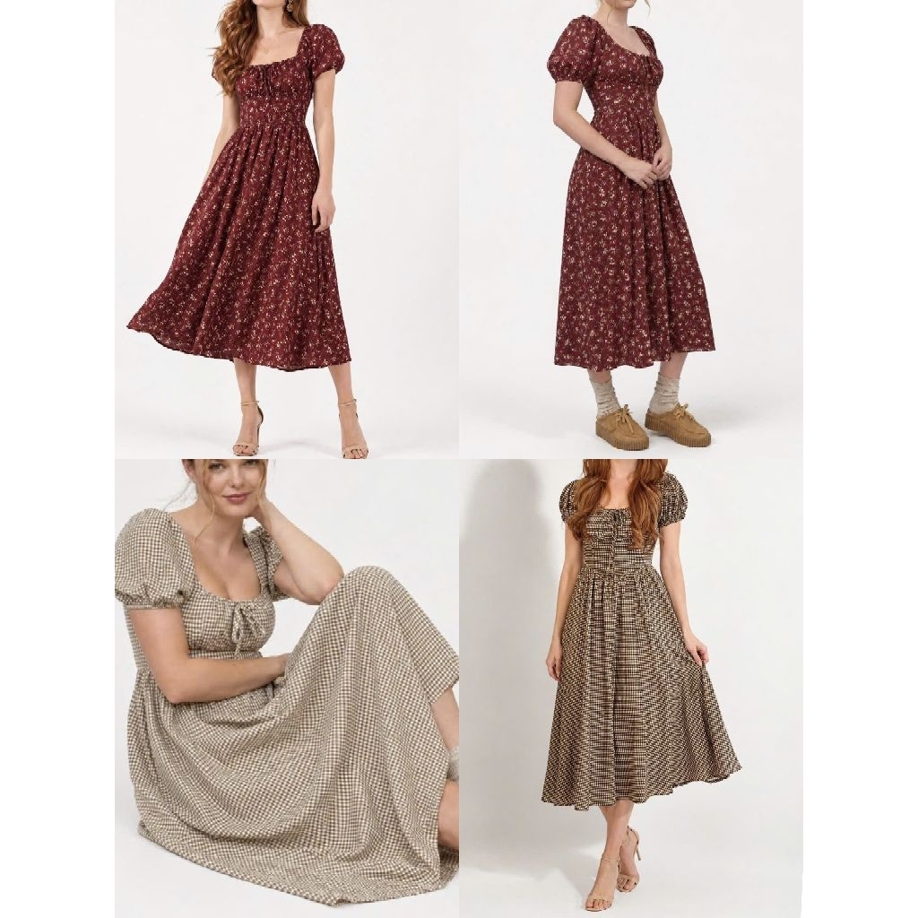 (BomoHouse) Đầm maxi BluPepper* vintage bigsize -dư xịn
