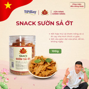 SNACK Sườn Non Chay Sấy Giòn Sả Ớt 100g - TiPiKay Shop