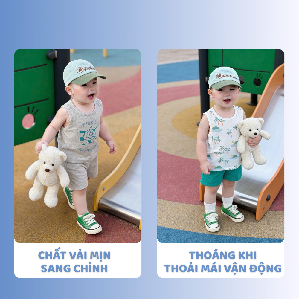 [À ƠI SHOP] B59- set 4 áo 2 quần sọc xanh- a100.364
