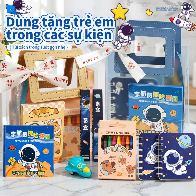 Túi Quà Văn Phòng Phẩm Hoạt Hình Cho Bé - Bộ Dụng Cụ Học Tập Dễ Thương, Sinh Nhật 1/6 Giá Tốt