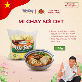 Mì Chay Sợi Dẹt 200g - Chay Mặn Đều Dùng Được - TiPiKay Shop
