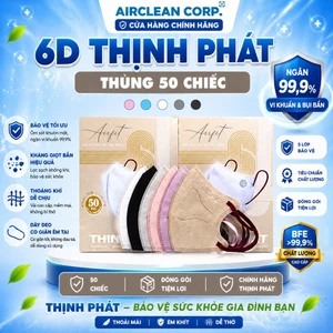 Combo 50 Chiếc Khẩu Trang 6D Thịnh Phát ProMask, Khẩu Trang Chống Tia UV, 3 Lớp Kháng Khuẩn