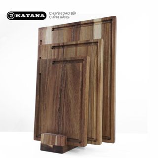 Set 3 Thớt gỗ Acacia ghép ngang cao cấp KATANA loại dày 2cm SET3KAN - Thớt gỗ tràm hình chữ nhật