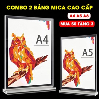 Menu mica A4, A5, A6, Bảng mica trong suốt, Bảng quét mã QR (Có Hóa Đơn GTGT)