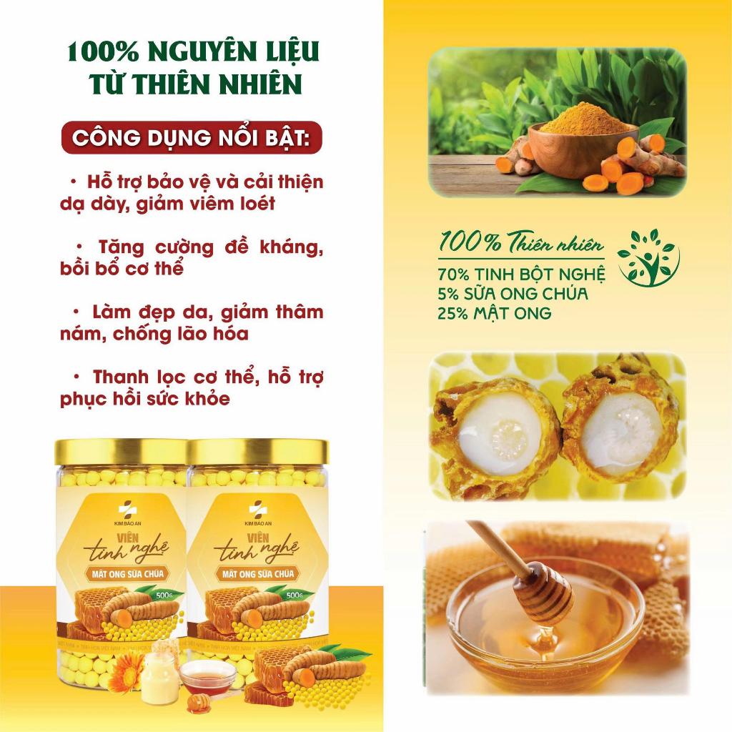 [ Hộp 330gram ] Viên Tinh Nghệ Mật Ong Sữa Chúa Giữ Trọn Dưỡng Chất Tự Nhiên