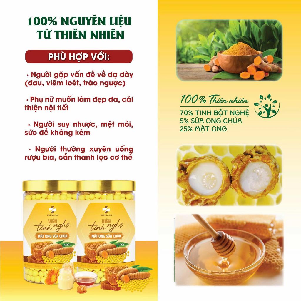 [ Hộp 330gram ] Viên Tinh Nghệ Mật Ong Sữa Chúa Giữ Trọn Dưỡng Chất Tự Nhiên