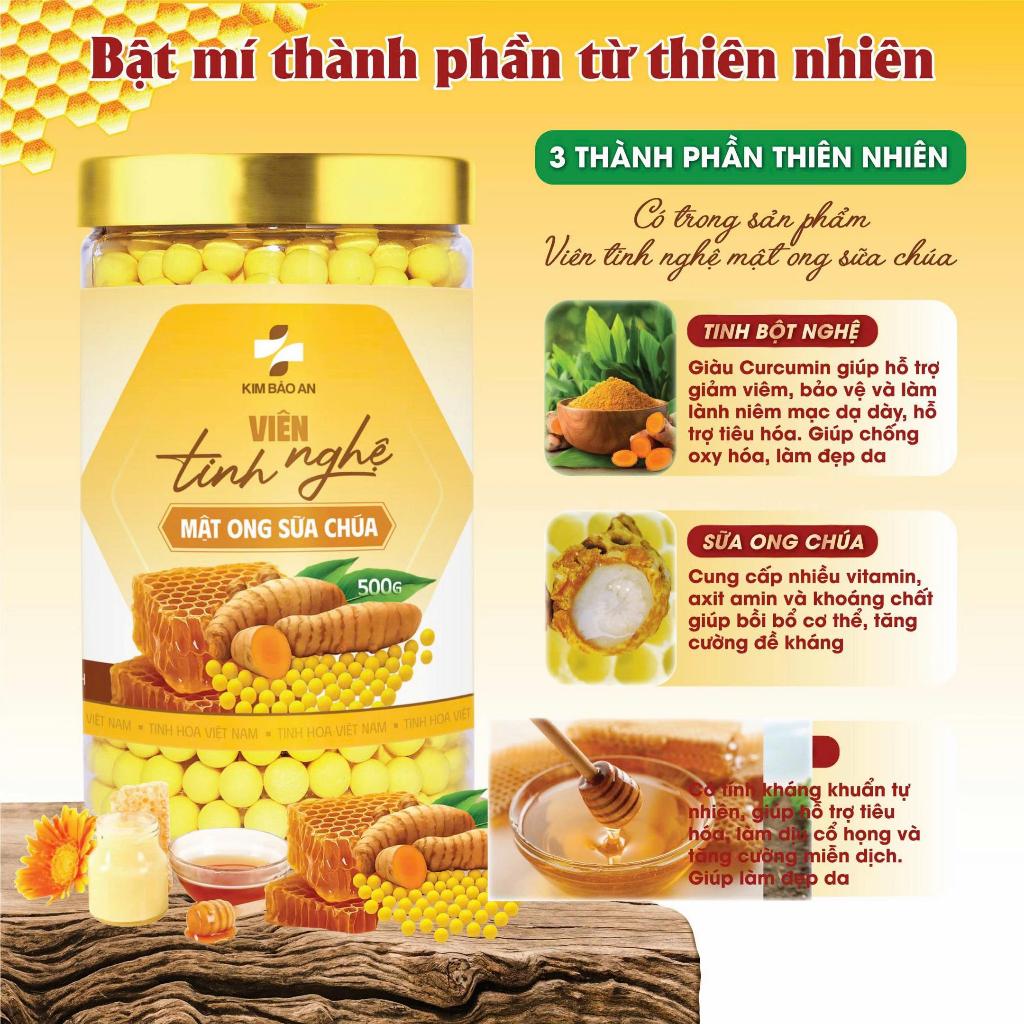 [ Hộp 330gram ] Viên Tinh Nghệ Mật Ong Sữa Chúa Giữ Trọn Dưỡng Chất Tự Nhiên