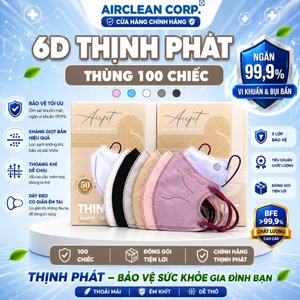 Combo 100 Chiếc Khẩu Trang 6D Thịnh Phát ProMask, Khẩu Trang Chống Tia UV, 3 Lớp Kháng Khuẩn