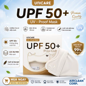 Khẩu Trang UV UNICARE PROOF MASK Chống Tia UV , Bảo Vệ Da Khỏi Tia UV