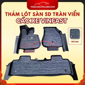 Thảm sàn TPE NHỰA 5D đúc theo xe VF3, VF E34 ,VF5, VF6, VF7 và VF8 . Bộ 3 miếng, CHUẨN FORM XE