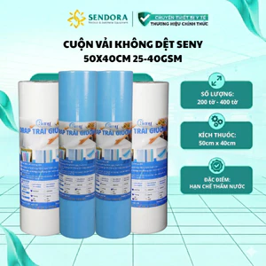 Cuộn vải drap trải giường phun xăm Spa, y tế cuộn vải không dệt Sendora tấm lót trải giường dùng 1 lần cuộn 50x40cm