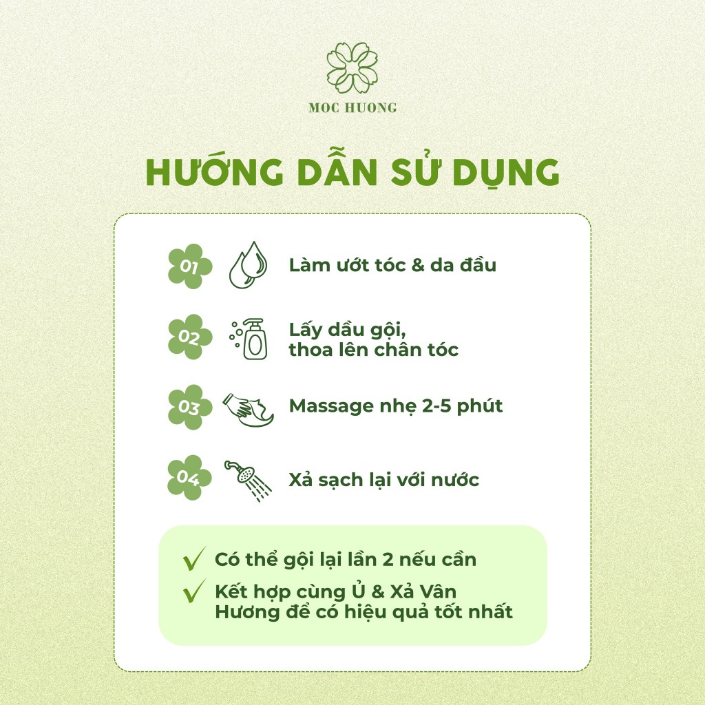 Dầu Gội Thảo Dược Vân Hương - Mộc Hương