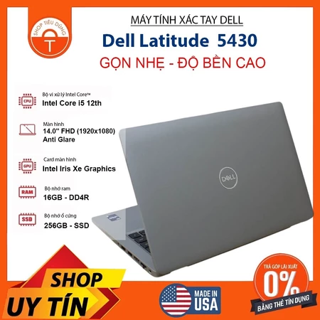 Laptop Dell Latitude 5430 Core i5 12th Ram 16Gb SSD 512Gb Màn hình 14inch FHD