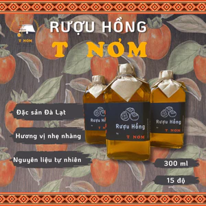 R ượu Hồng Treo Gió Đà Lạt by T Nơm, Ngâm Ủ Thủ Công Vị Nhẹ Dễ Uống 300ml