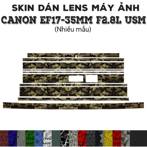 Skin dán Lens Canon EF 17-35mm f2.8L USM (Nhiều mẫu) | Decal Film 3M dán bảo vệ ống kính máy ảnh 17-35 mm