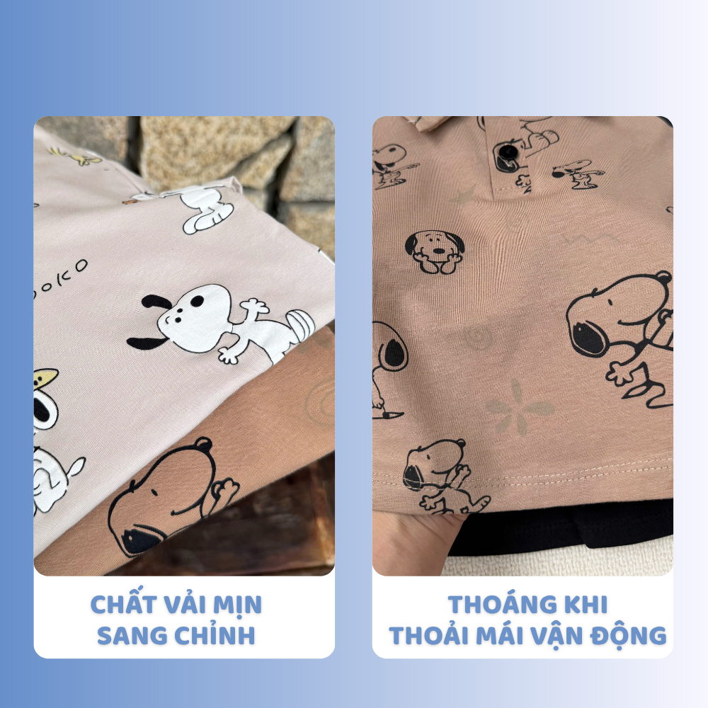 [À ƠI SHOP] N52- set 2 bộ polo chó snoppy peppoko- a100.352